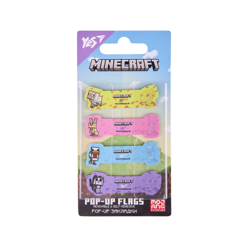 Закладки Pop-up Yes Minecraft.Spring пластик 80 шт 170442