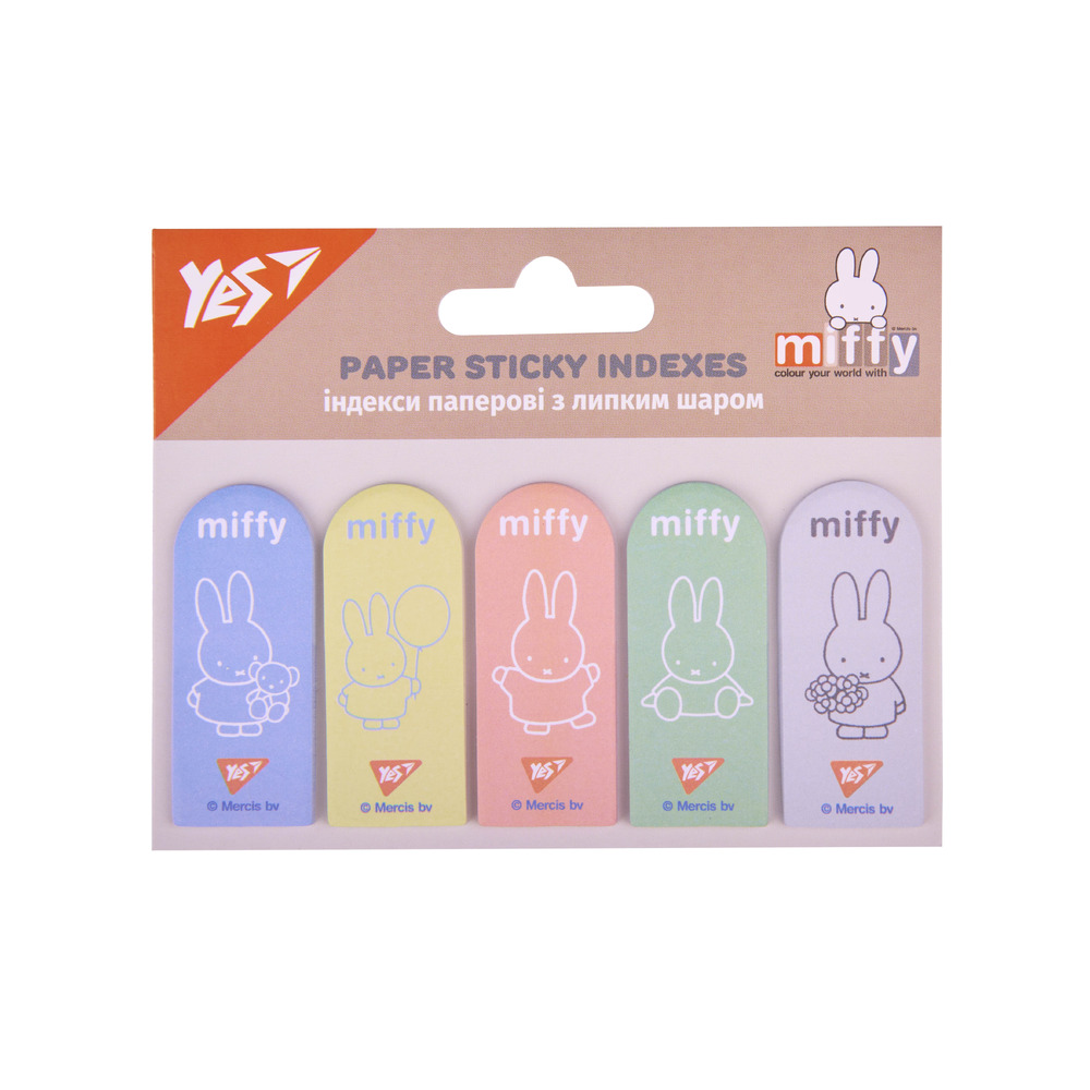 Індекси паперові Yes Miffy 55x22мм 100 шт 5x20 170440