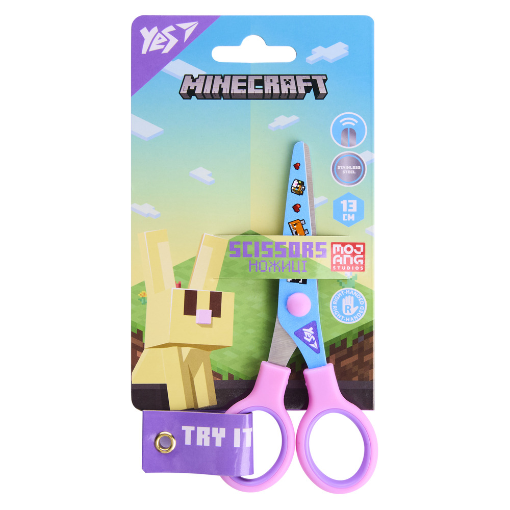 Ножиці Yes Minecraft.Spring 13 см з принтом на лезі 480471