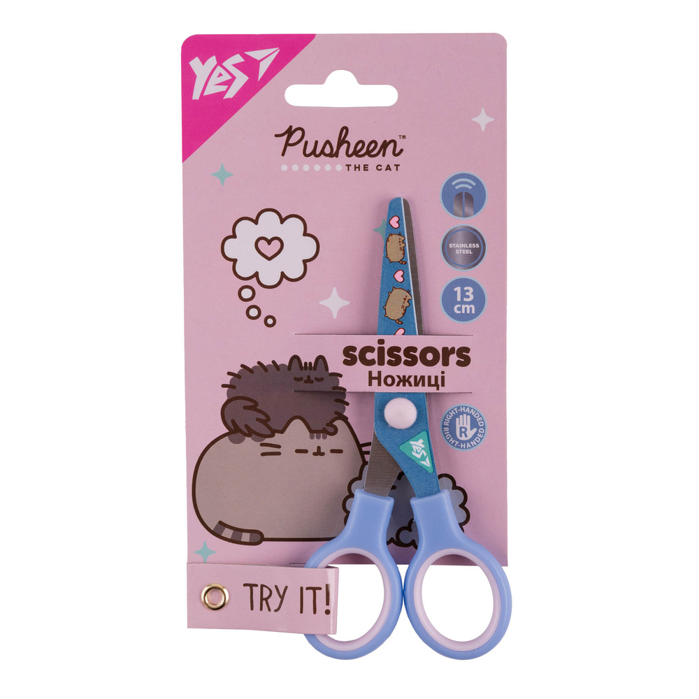 Ножиці Yes Pusheen 13 см з принтом на лезі 480469