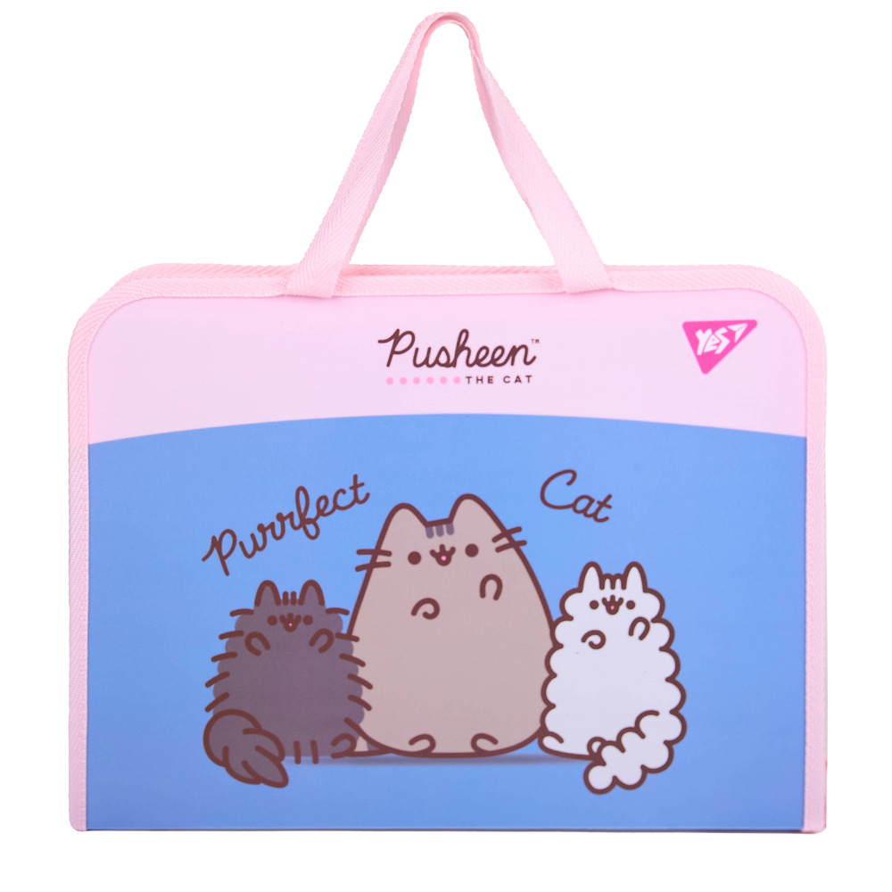 Папка-портфель Yes FC на блискавці з тканинними ручками Pusheen 492317