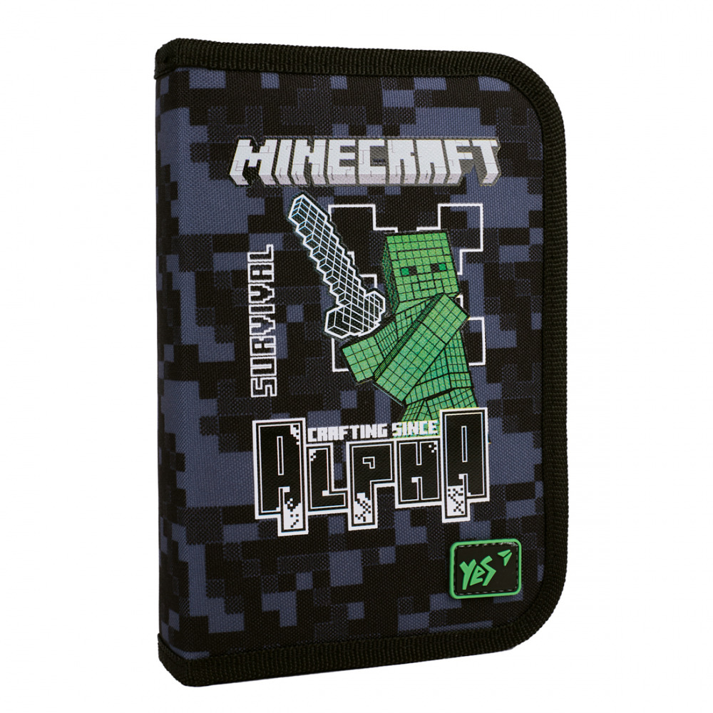 Пенал твердий YES одинарний без клапана HP-02 Minecraft Alpha
