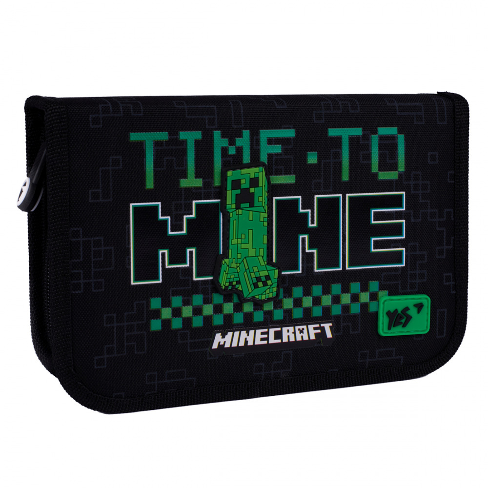 Пенал твердий одинарний з двома клапанами Yes HP-04 Minecraft Time 533631. Фото 2