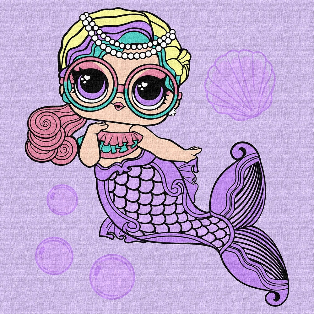 Ideyka Картина за номерами. L.O.L. Surprise! Mermaids Miss Sea 40х40 см	
