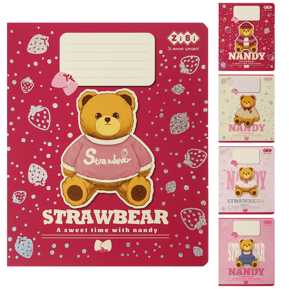 Зошит учнівський ZiBi KIDS LINE 48 аркушів BEAR, клітинка ZB25.1786K