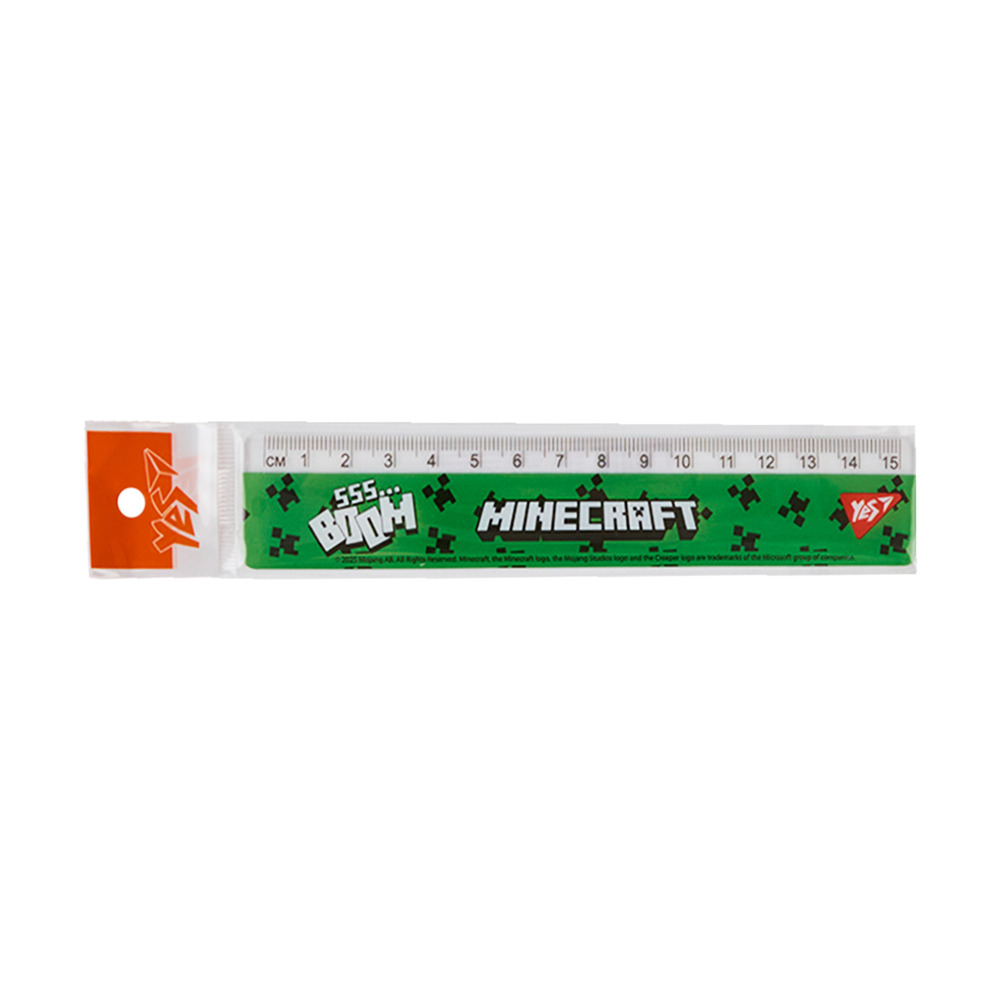 Лінійка Yes 15 см Minecraft 370680