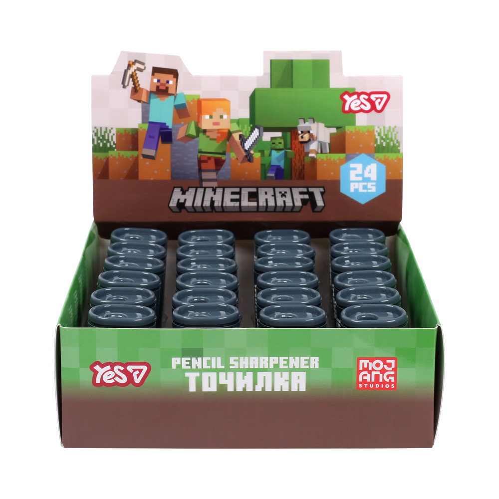 Точилка Yes Minecraft з контейнером 620575 (24 шт). Фото 3