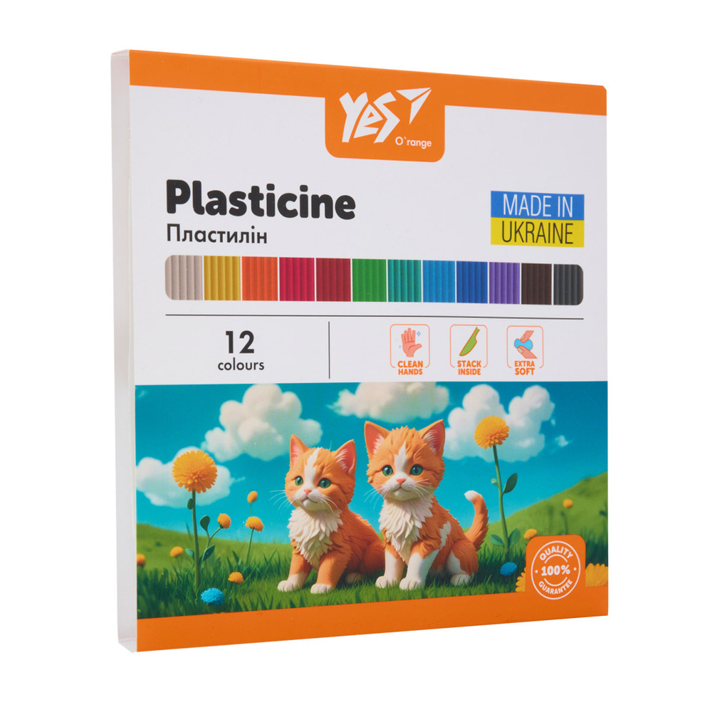 Пластилін Yes Orange Line 12 кольорів 240 г 540689