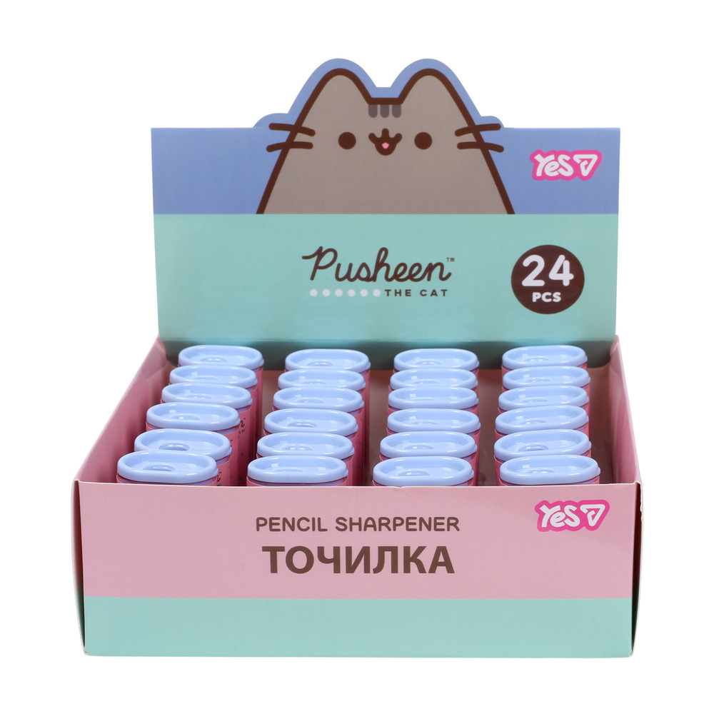 Точилка Yes Pusheen з контейнером 620574 (24 шт). Фото 3