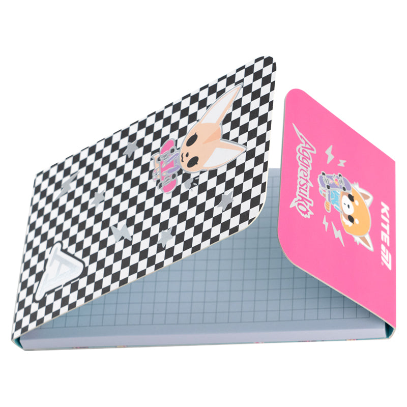 Блокнот на магніті Kite Aggretsuko AR24-092, 60 аркушів, клітинка. Фото 2