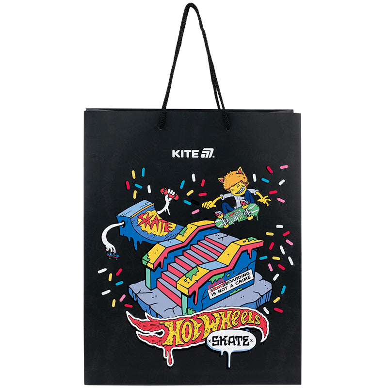 Пакет паперовий подарунковий Kite Hot Wheels HW25-266, 26х32см. Фото 2