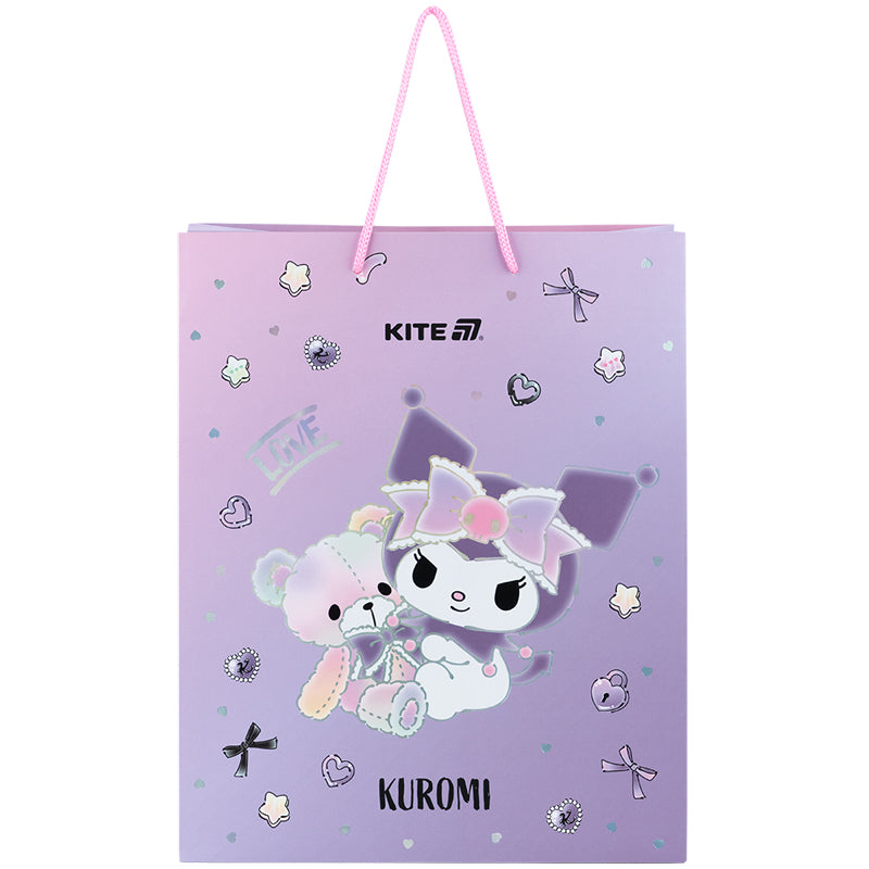 Пакет паперовий подарунковий Kite Kuromi HK25-266-3, 26х32см. Фото 2