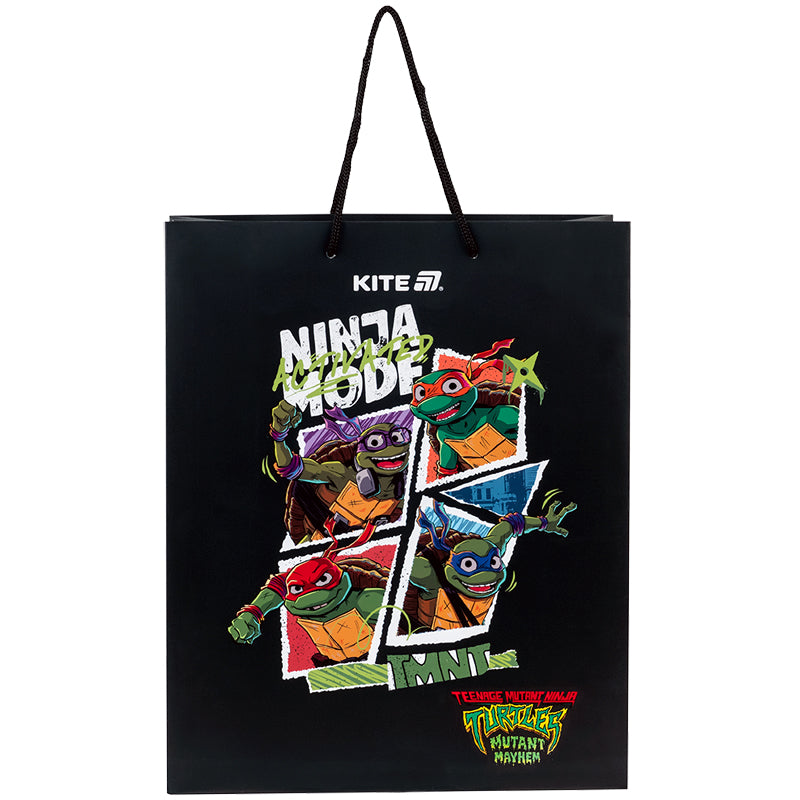 Пакет паперовий подарунковий Kite Ninja Turtles NT25-266, 26х32см. Фото 2