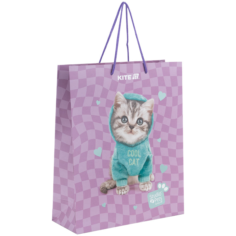 Пакет паперовий подарунковий Kite Studio Pets SP25-266, 26х32см