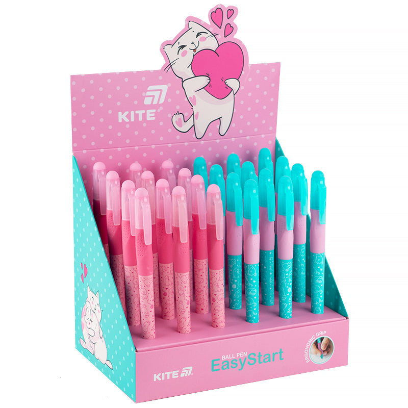 Ручка кулькова Kite EasyStart Kitty K25-099-2, синя