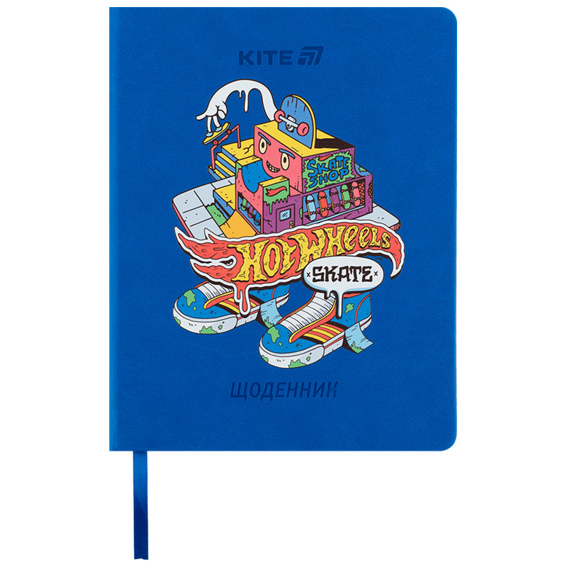 Щоденник шкільний Kite Hot Wheels HW25-264, тверда обкладинка, PU