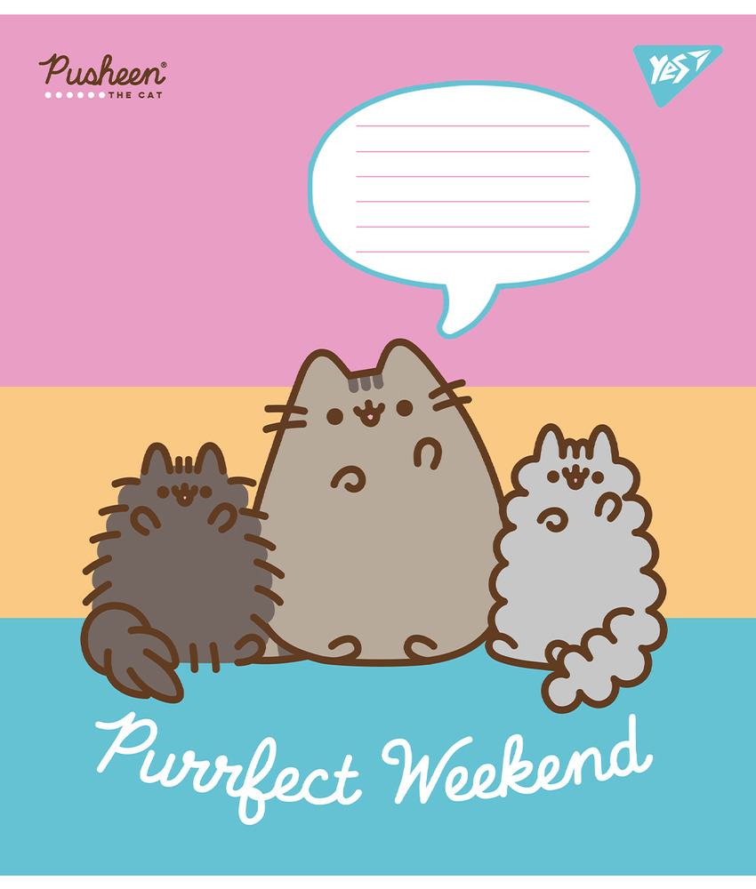 Зошит шкільний Yes Pusheen 12 аркушів коса лінія 766937. Фото 4