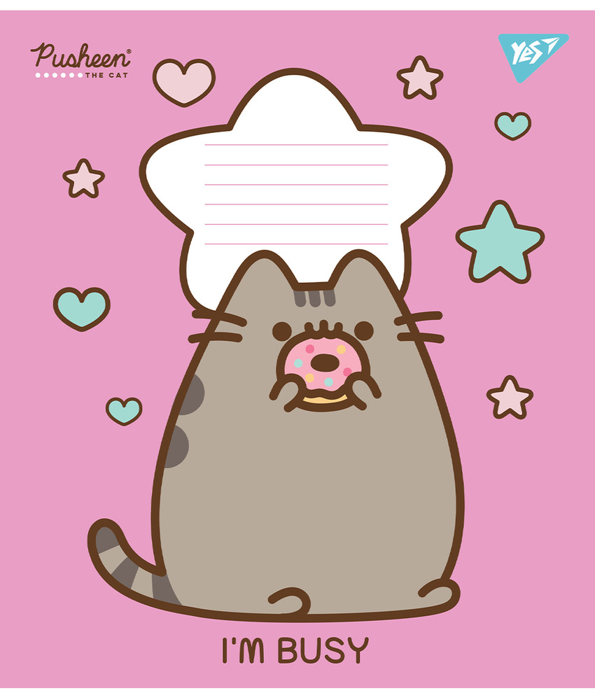 Зошит шкільний Yes Pusheen 12 аркушів коса лінія 766937. Фото 5