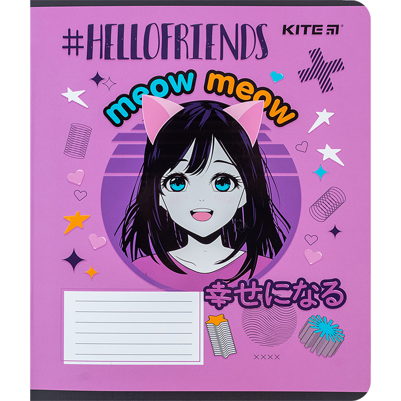 Зошит шкільний Kite Anime 12 аркушів, клітинка K24-232-1. Фото 12