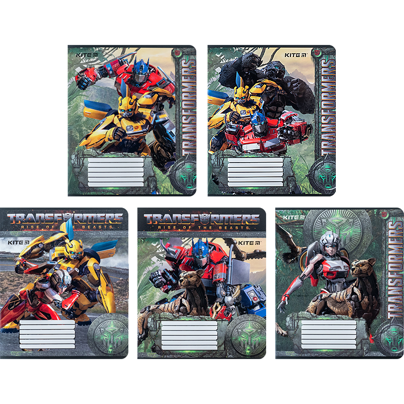 Зошит шкільний Kite Transformers 12 аркушів, клітинка TF24-232