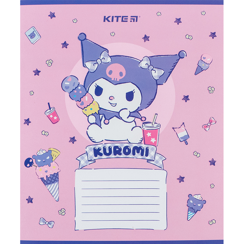 Зошит шкільний Kite Kuromi 12 аркушів, коса лінія HK24-235-2. Фото 4