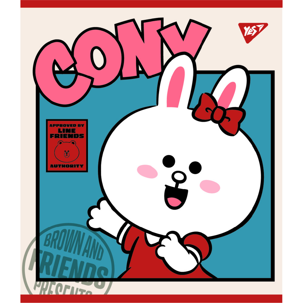 Зошит шкільний YES Line Friends А5 12 аркушів клітинка 766795. Фото 5
