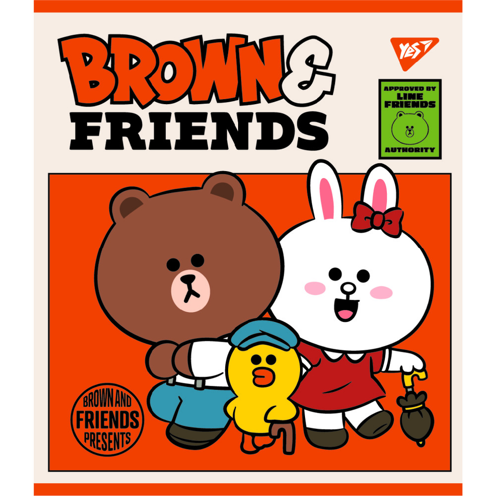 Зошит шкільний Yes Line Friends 12 аркушів лінія 766806. Фото 3