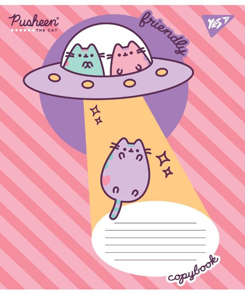 Зошит шкільний YES Pusheen 12 аркушів клітинка 766275. Фото 4