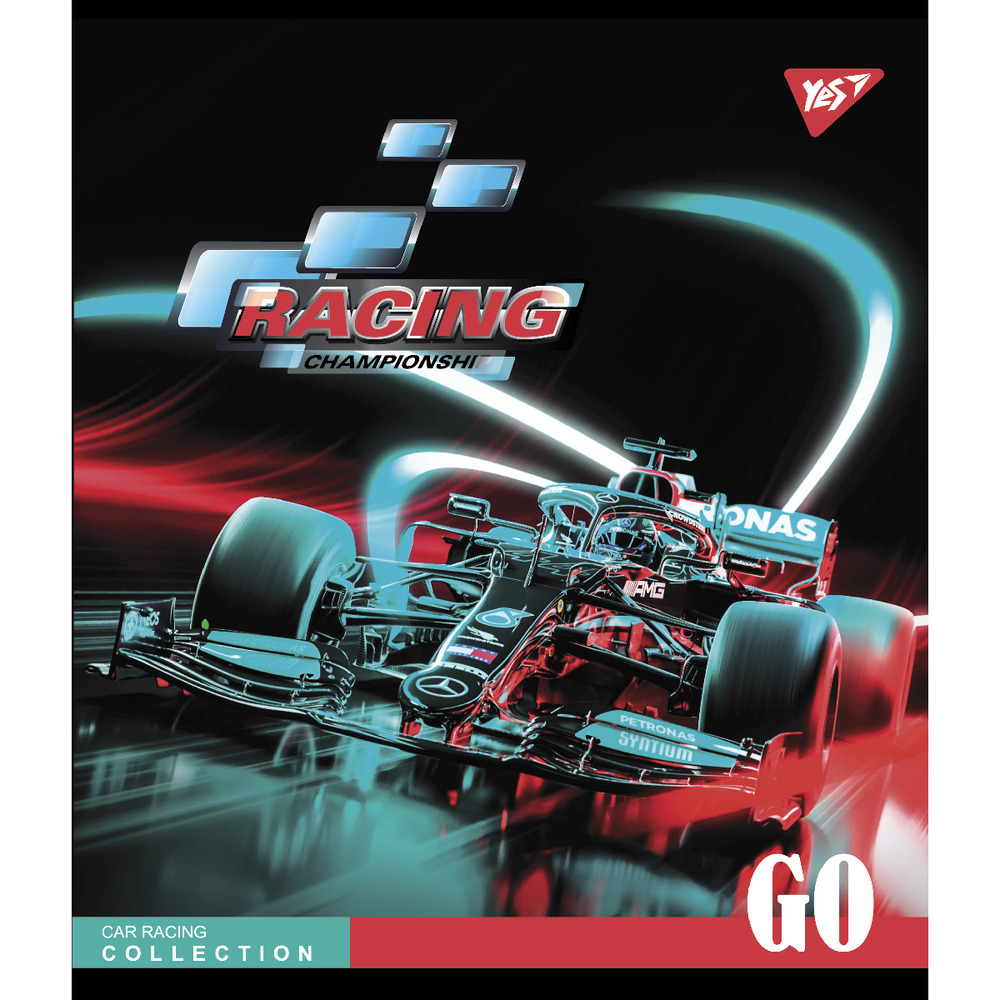 Зошит шкільний YES Racing championship А5 48 аркушів клітинка 766863
