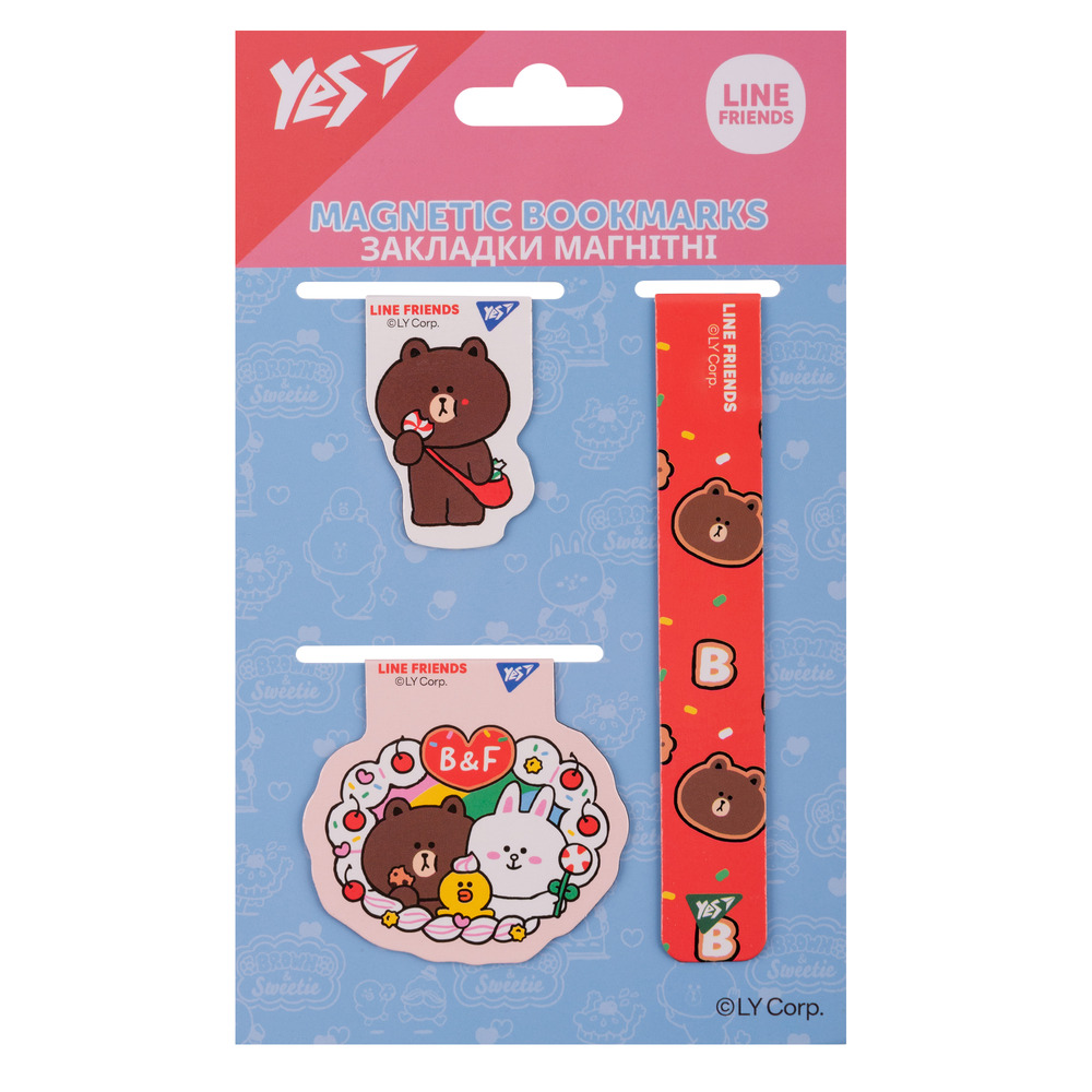 Закладки магнітні Yes Line Friends 3 шт 708358