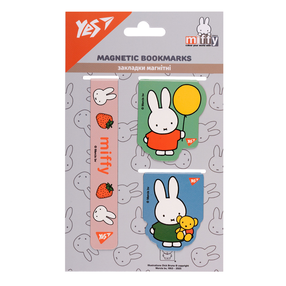 Закладки магнітні Yes Miffy 3 шт 708356. Фото 2