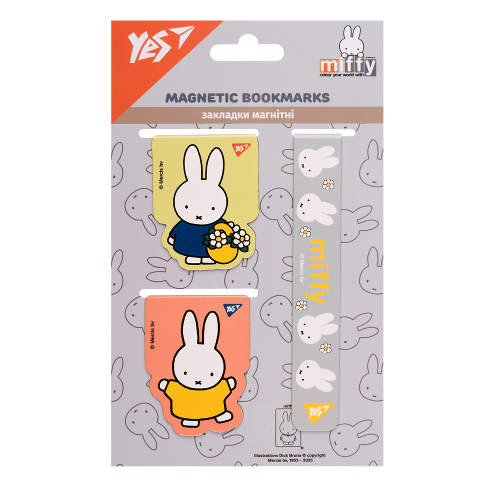 Закладки магнітні Yes Miffy 3 шт 708356
