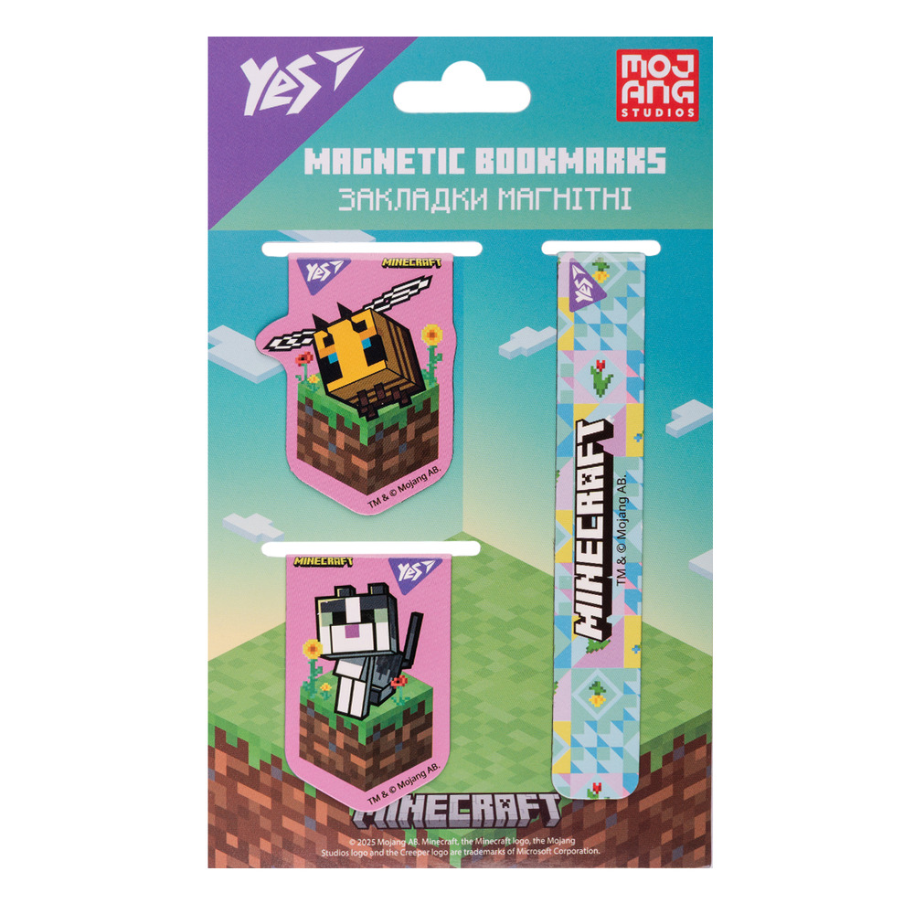 Закладки магнітні Yes Minecraft Spring 3 шт 708343. Фото 2