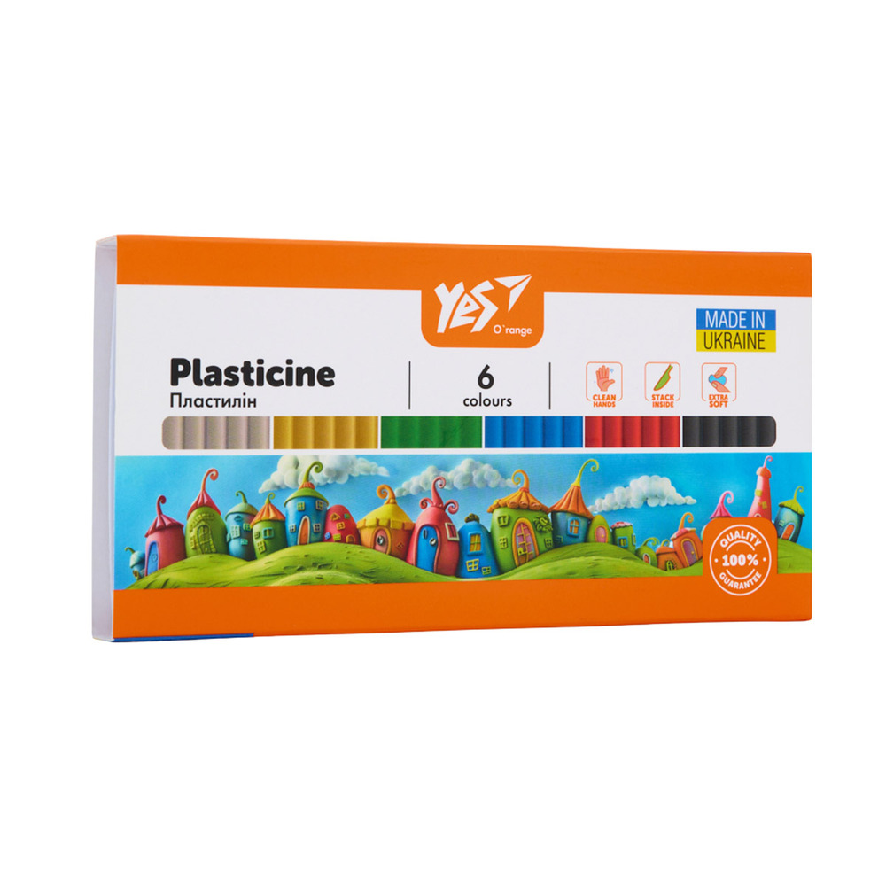 Пластилін Yes Orange Line 6 кольорів 120 г 540686