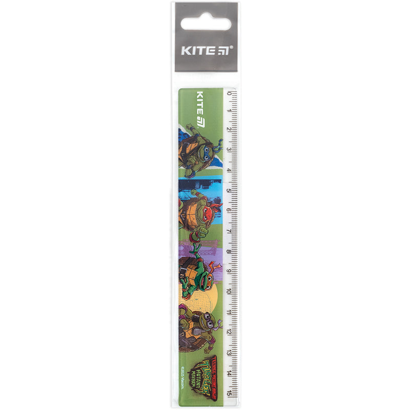 Лінійка пластикова Kite Ninja Turtles NT25-090, 15 см. Фото 2