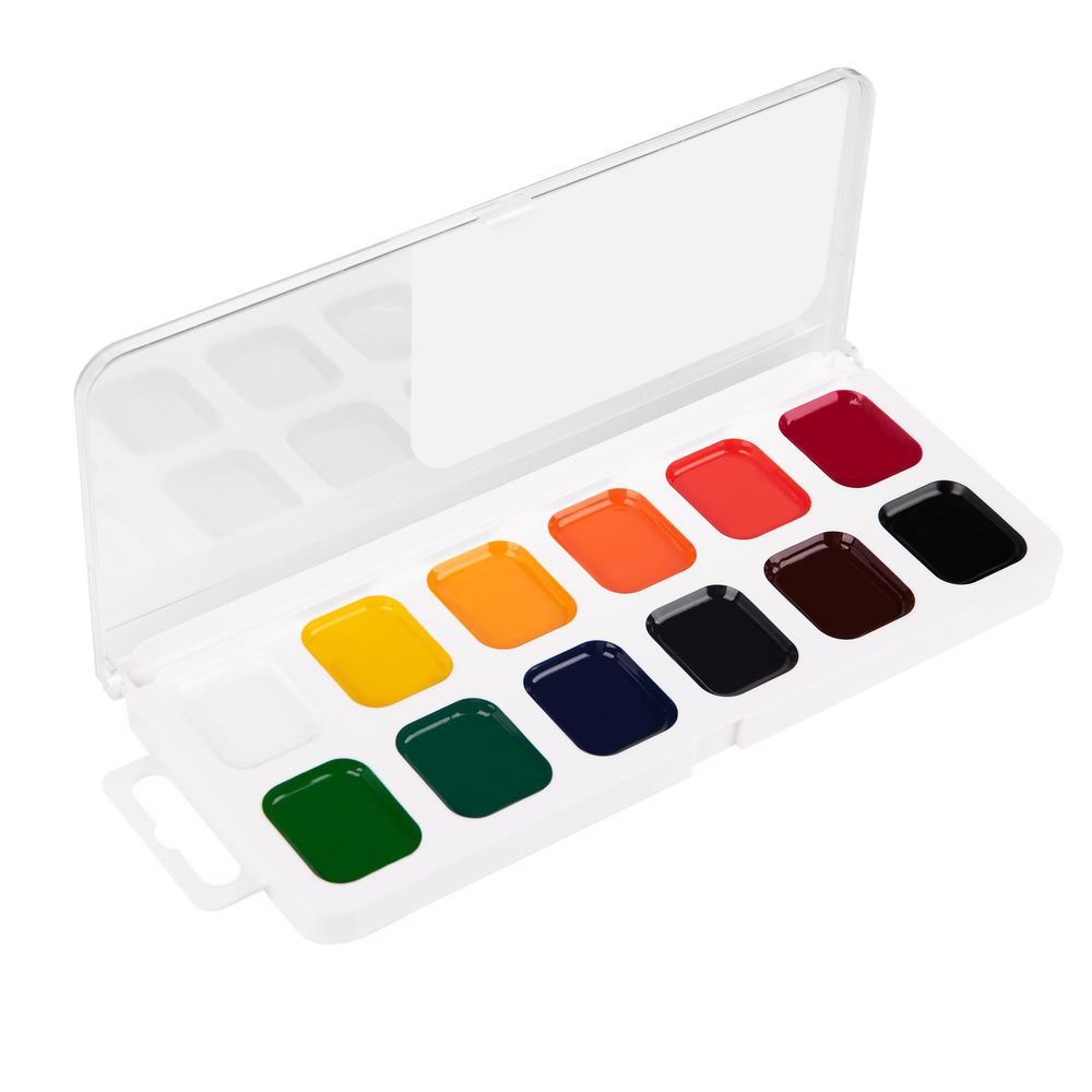 Фарби акварельні ТМ Yes Orange Line 12 кольорів без пензлика 110299. Фото 4