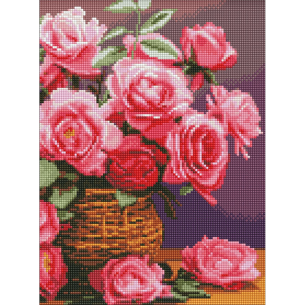 Ideyka Алмазна мозаїка Барвисті троянди 30x40см