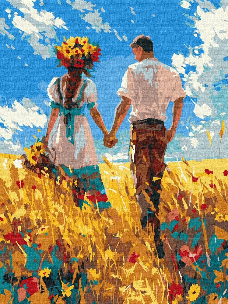 Ideyka Картина за номерами. Прогулянка закоханих 30х40 см