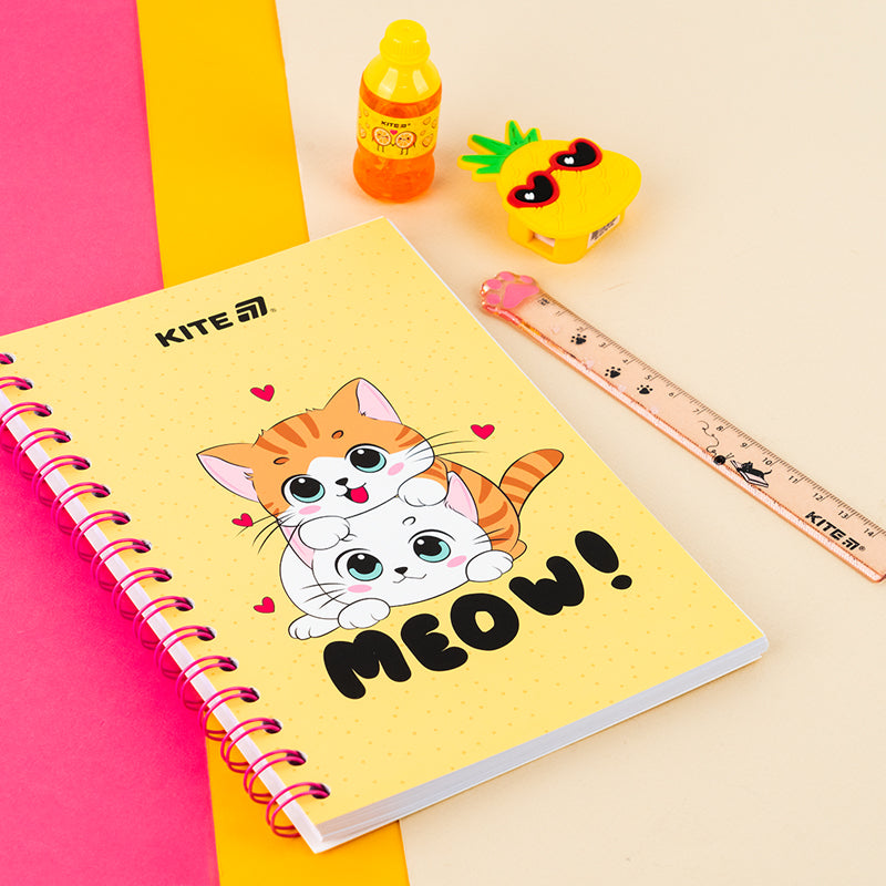 Блокнот на спіралі Kite Cute 1 K25-1911-1, А5, 80 аркушів, клітинка. Фото 5
