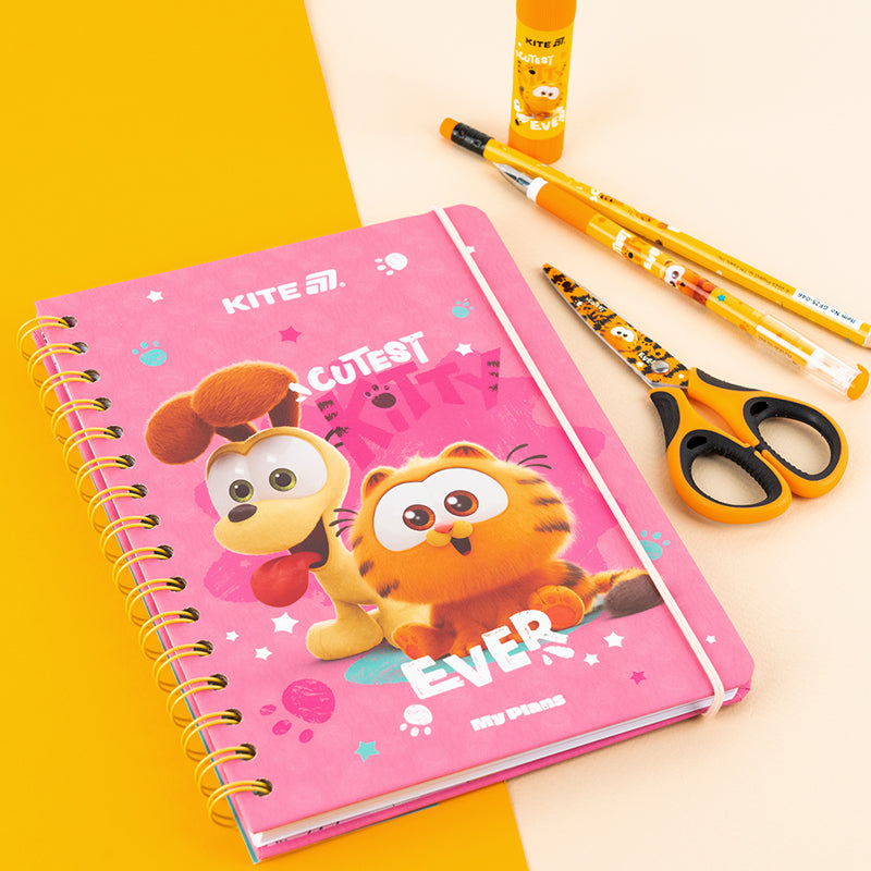Щоденник на спіралі Kite Garfield GF25-438, тверда обкладинка. Фото 10