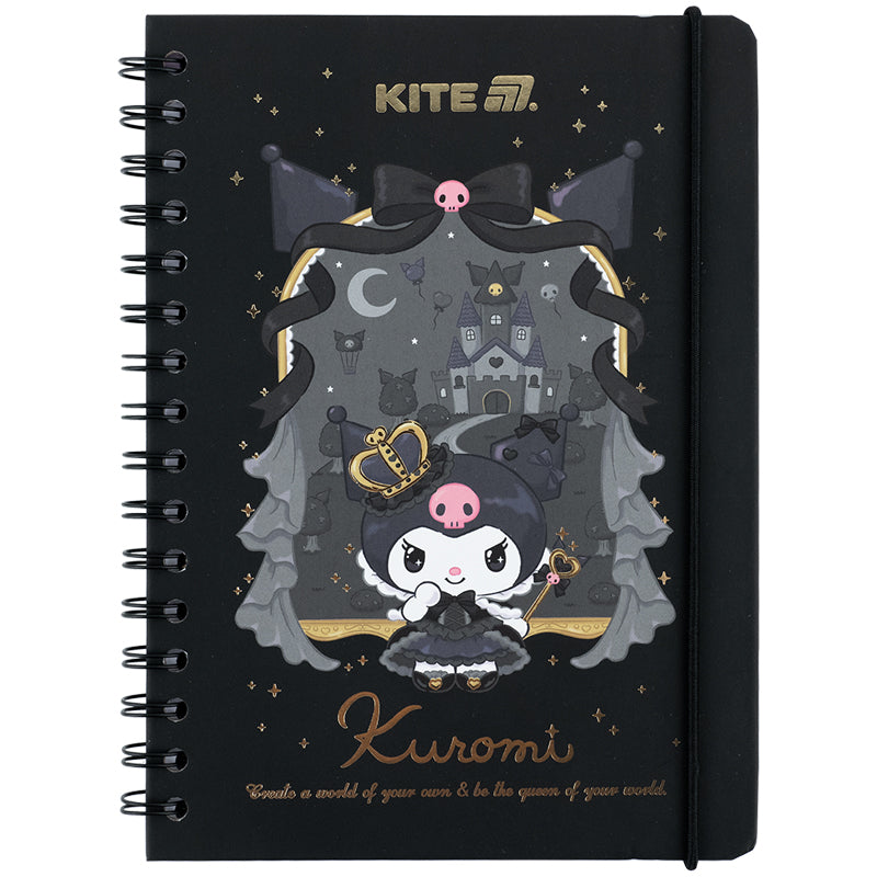 Щоденник на спіралі Kite Kuromi HK25-438-2, тверда обкладинка