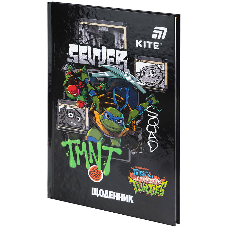 Щоденник шкільний Kite Ninja Turtles NT25-262, тверда обкладинка. Фото 2