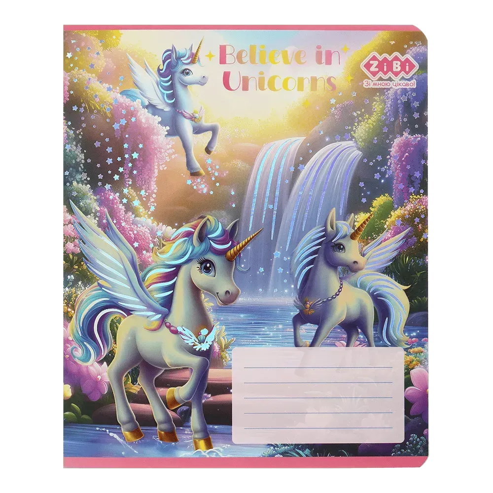 Зошит учнівський ZiBi KIDS LINE UNICORN 12 аркушів, лінія ZB25.1752L. Фото 2
