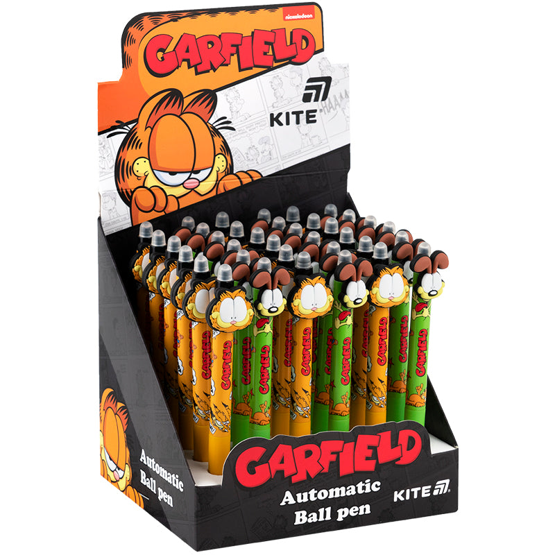 Ручка кулькова Kite автоматична з фігуркою Garfield GF25-393, синя