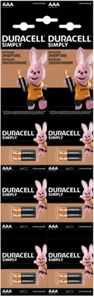 Батарейка Duracell Basic AAA/LR03 BL (2шт х 6) відривний 81528141