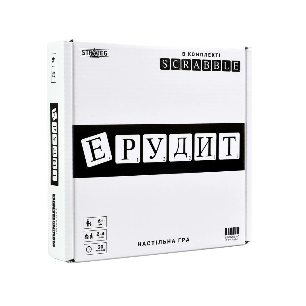 Настільна гра Strateg - Ерудит чорно-білий 30640