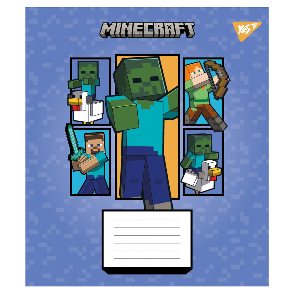 Зошит шкільний Yes Minecraft Arrows 12 аркушів клітинка 67570. Фото 4