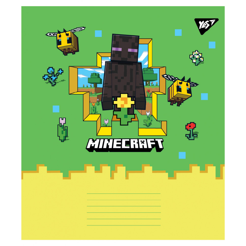 Зошит шкільний Yes Minecraft Spring 12 аркушів клітинка 767590. Фото 4