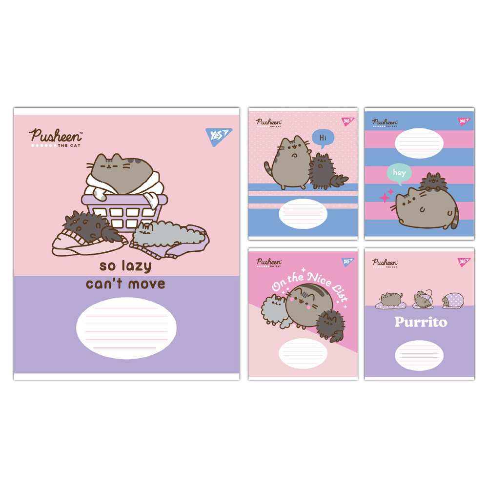 Зошит шкільний Yes Pusheen The Cat 12 аркушів клітинка 767612