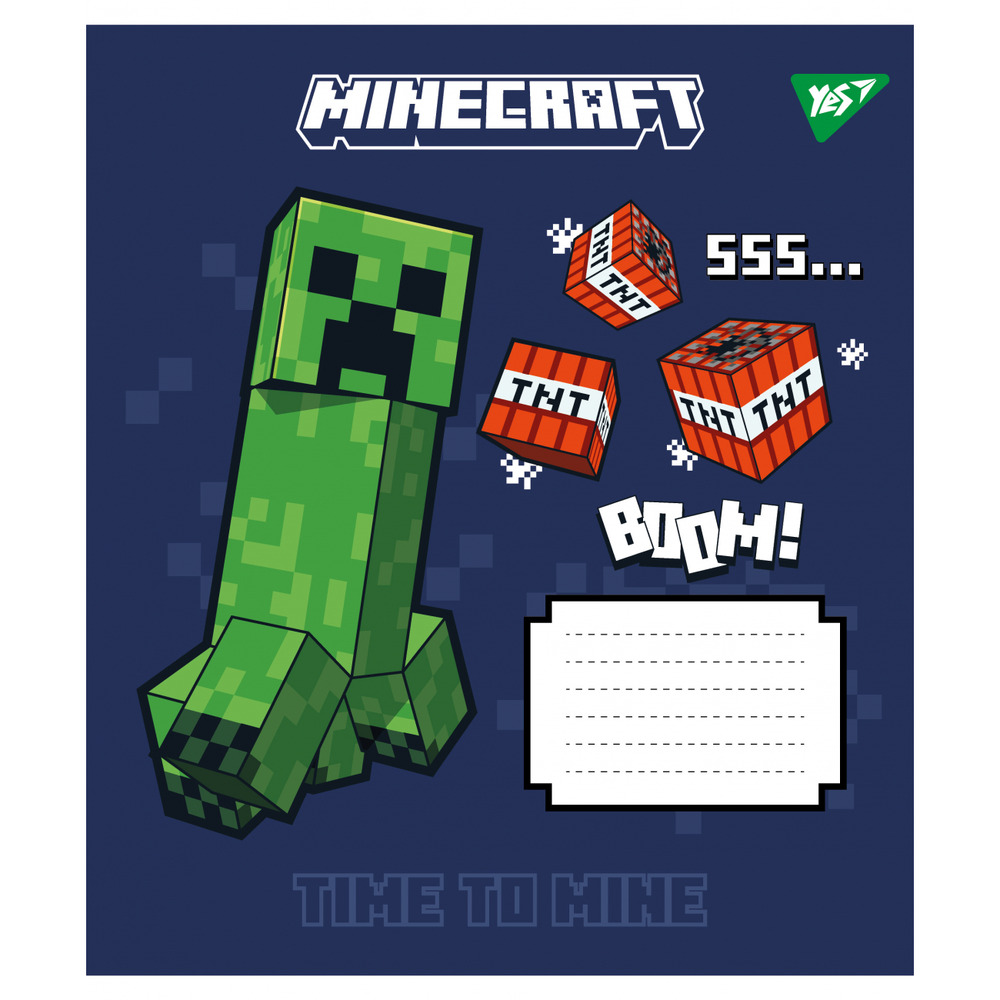 Зошит шкільний Yes Minecraft Signs 12 аркушів коса лінія 767558. Фото 2